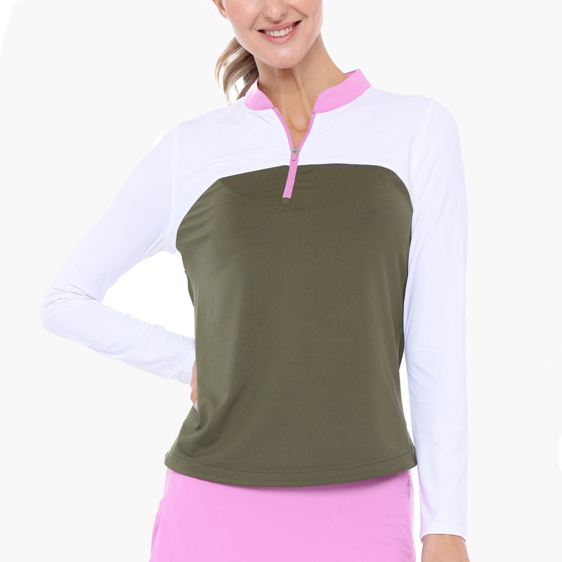 BelynKey Emmy Olive/Iris Long Sleeve Mock