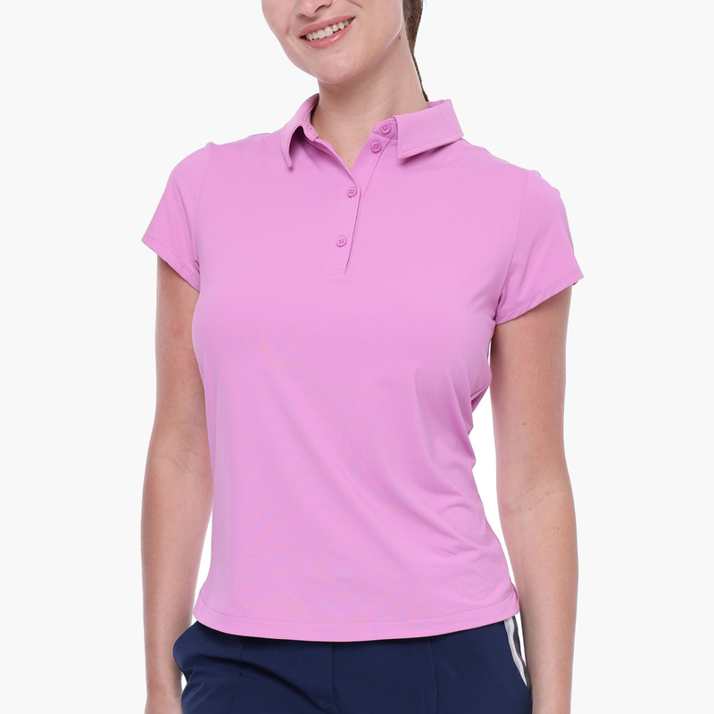 BelynKey Pippa Iris Pink Cap Sleeve Polo BelynKey Pippa Iris Pink Cap Sleeve Polo