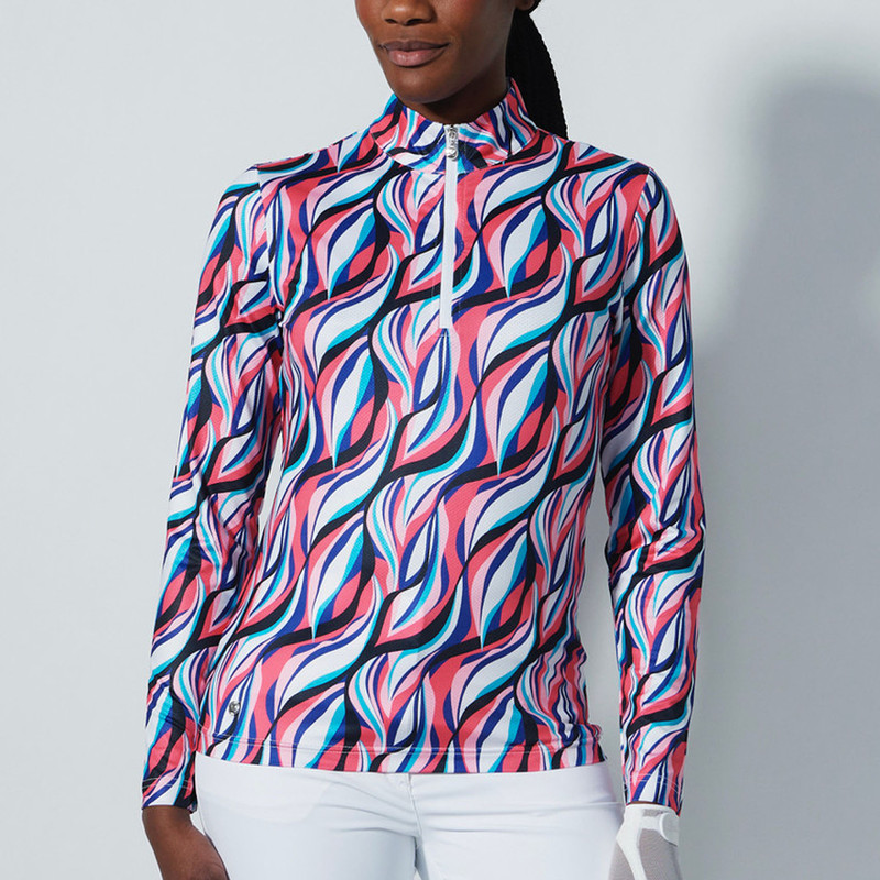 Daily Sports Carira Illusion Wave Long Sleeve Mock Daily Sports Carira Illusion Wave Long Sleeve Mock