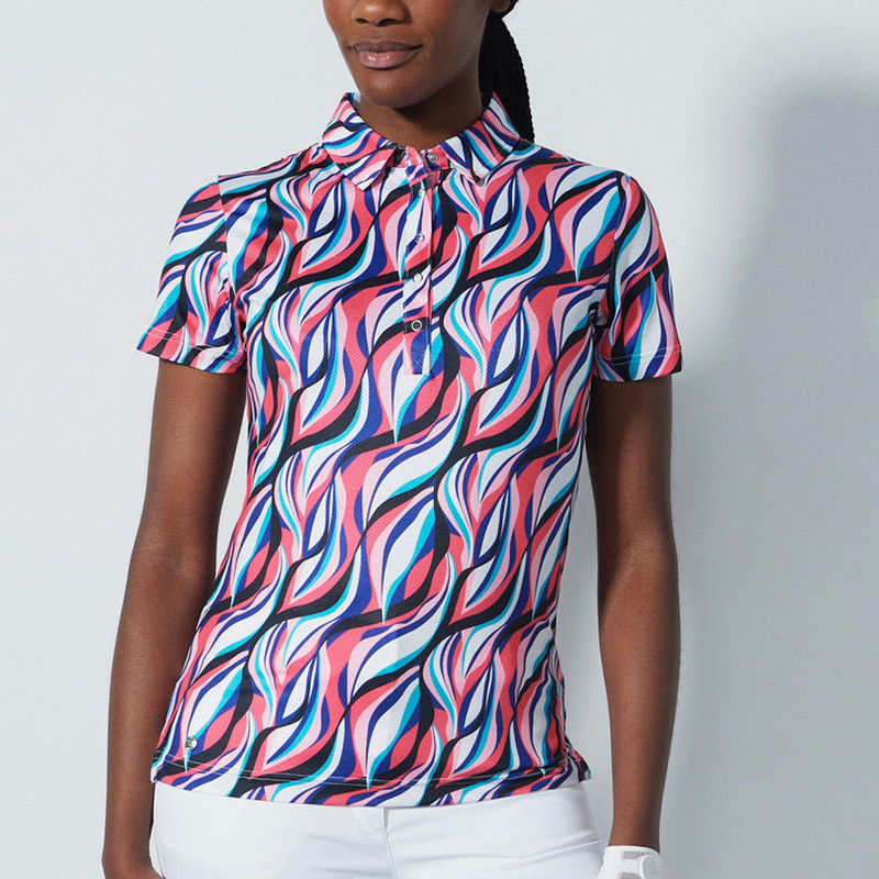 Daily Sports Carira Illusion Wave Short Sleeve Polo Daily Sports Carira Illusion Wave Short Sleeve Polo