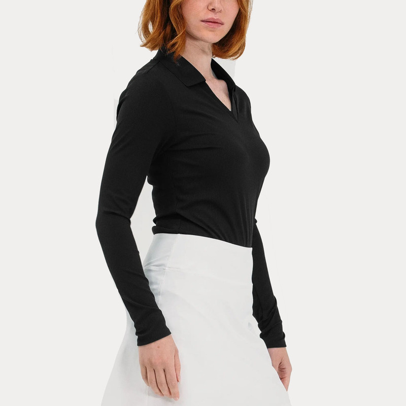 Foray Rib Long Sleeve V-Neck Polo [2025]