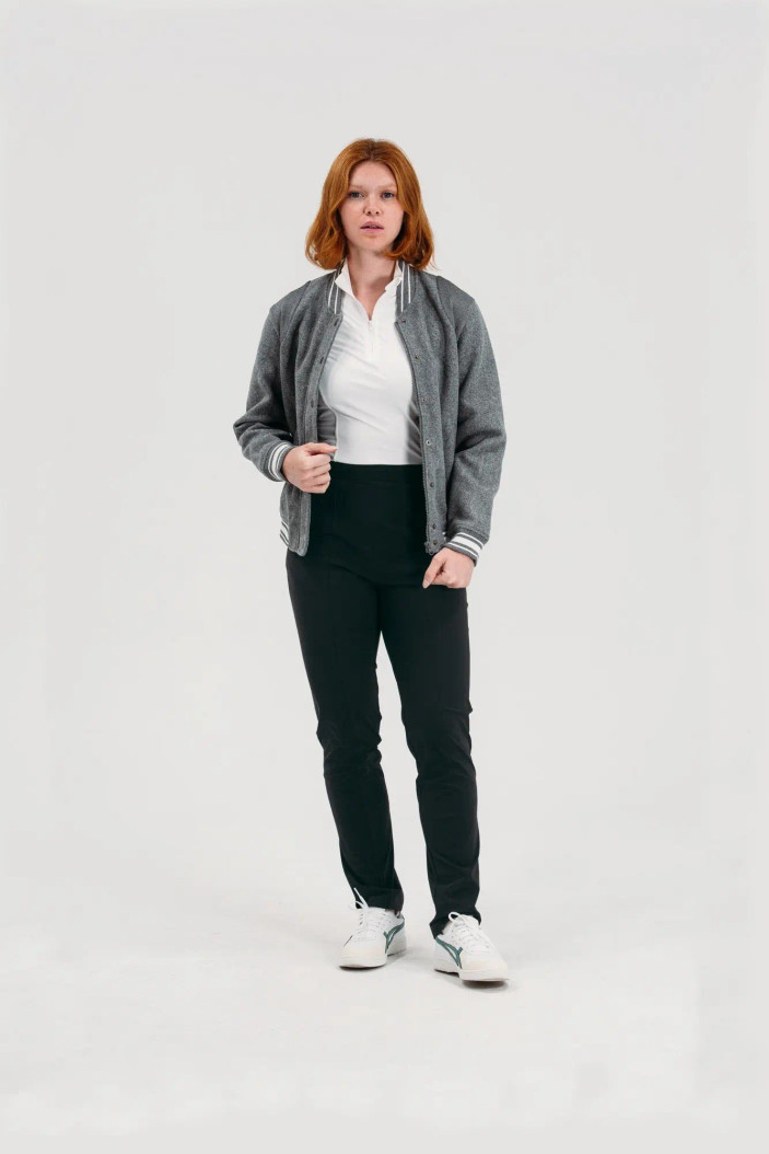 Foray Golf Varsity Grey Bomber Jacket Foray Golf Varsity Grey Bomber Jacket