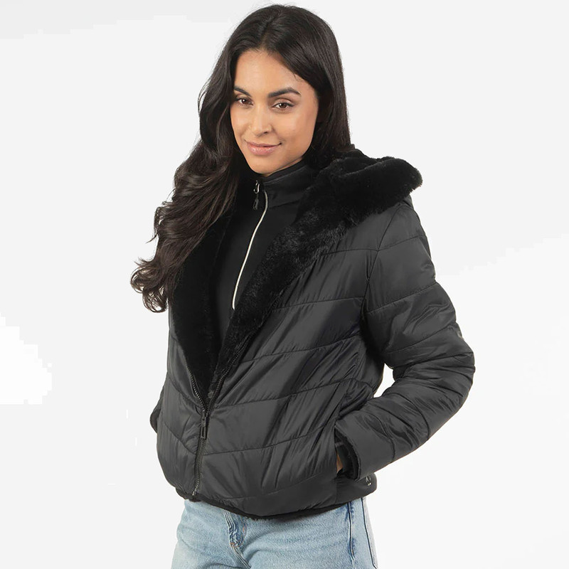 Sunice Paris Reversible Faux Fur Puff Jacket
