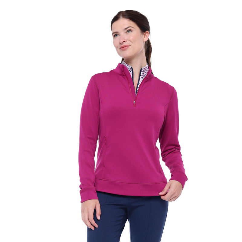 BelynKey Abby Magenta Textured Scuba Knit Pullover BelynKey Abby Magenta Textured Scuba Knit Pullover