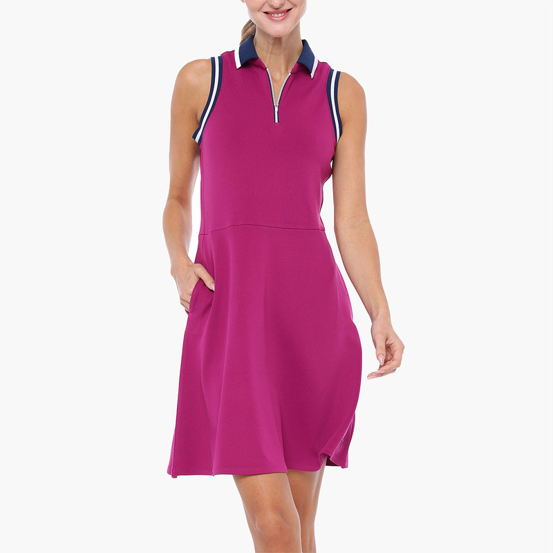 BelynKey Preston Magenta Textured Scuba Knit Sleeveless Dress BelynKey Preston Magenta Textured Scuba Knit Sleeveless Dress