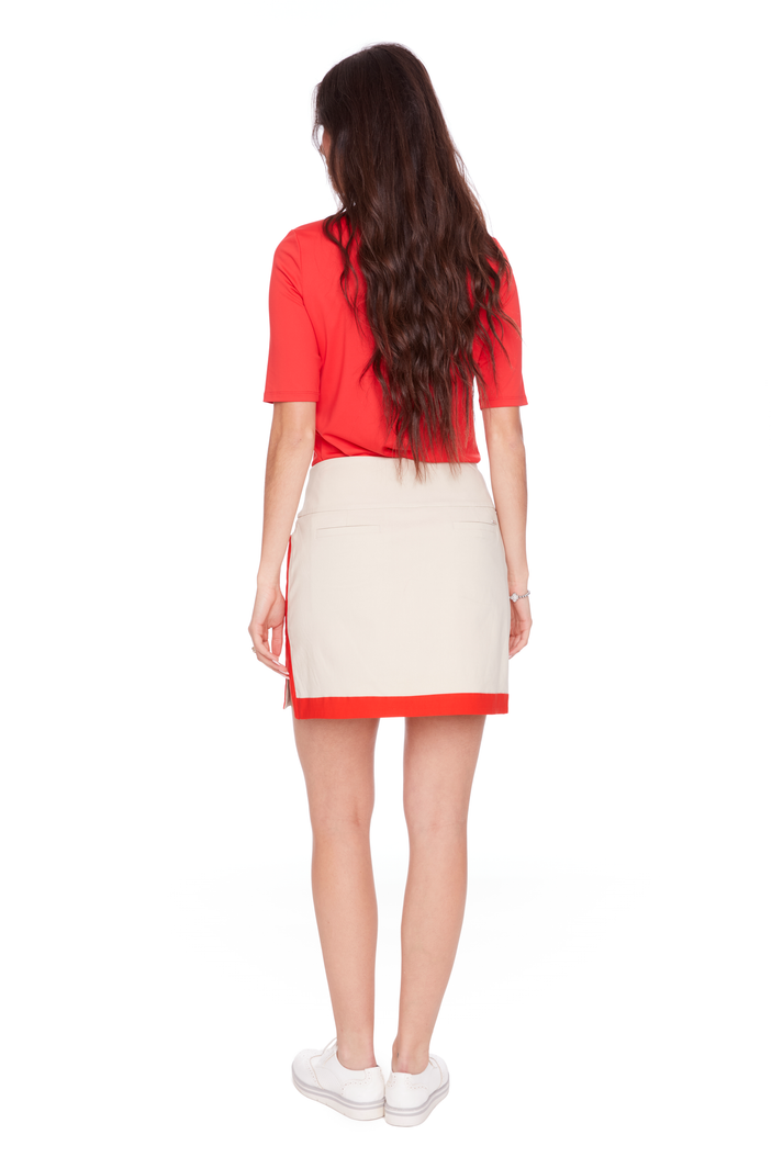 Swing Control Techno Contrast Desert/Fiery Red Vented Sporty Skort