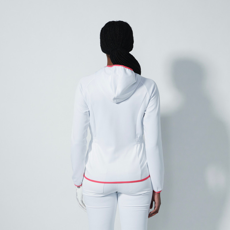 Daily Sports Smocked White/Intense Coral Waist Jacket Daily Sports Smocked White/Intense Coral Waist Jacket
