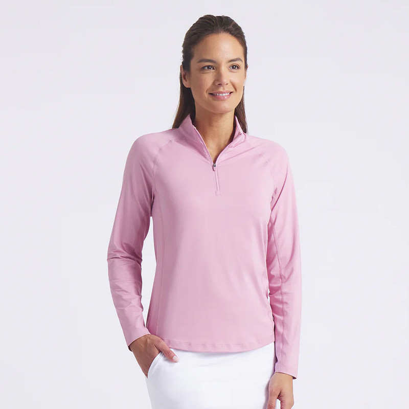 PUMA YouV Brrr 1/4 Zip Long Sleeve Cooling Mock