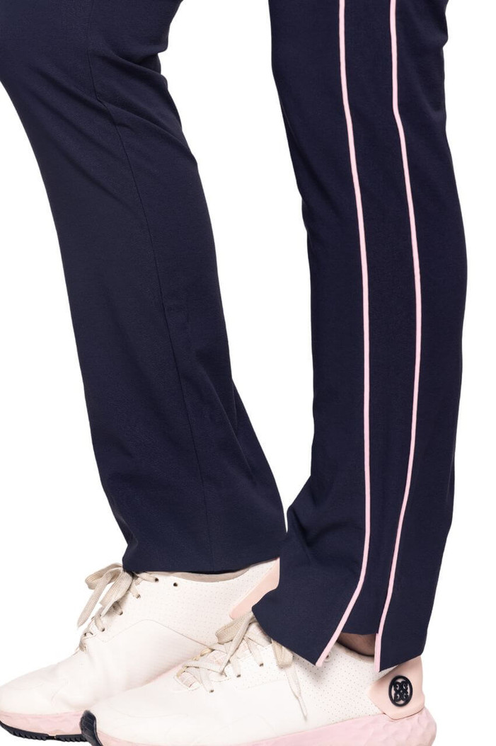 Golftini Stretch Ankle Pant - Navy/Rose Pink Golftini Stretch Ankle Pant - Navy/Rose Pink