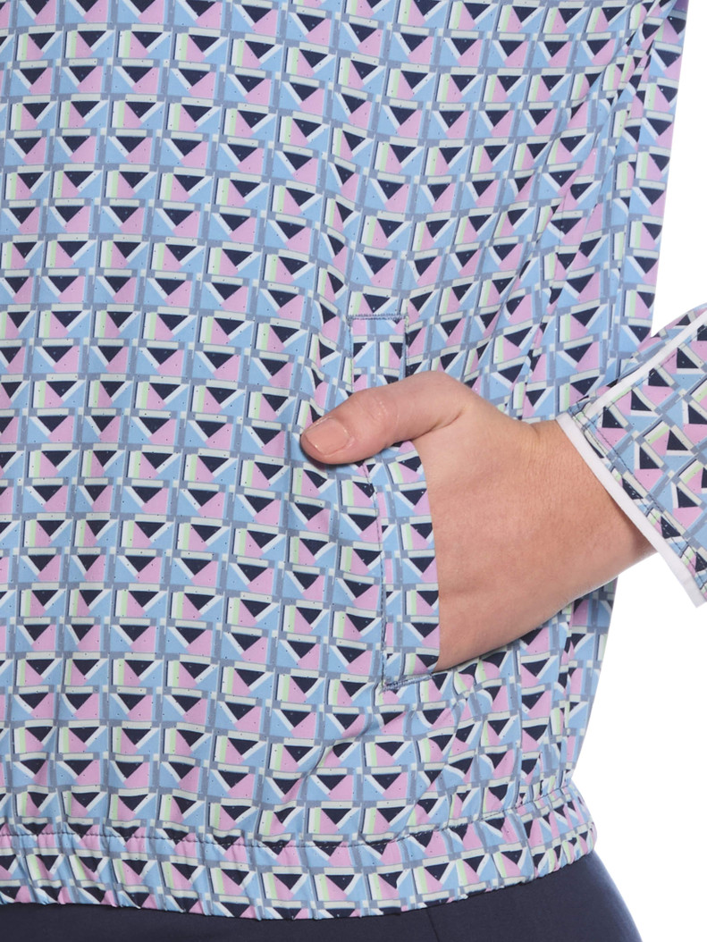 Callaway Flint Stone Chevron Geo Cropped Pullover Jacket