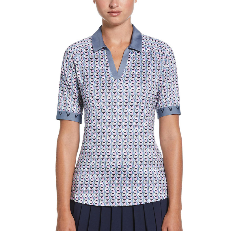 Callaway Flint Stone Chevron Geo Half Sleeve Polo Callaway Flint Stone Chevron Geo Half Sleeve Polo