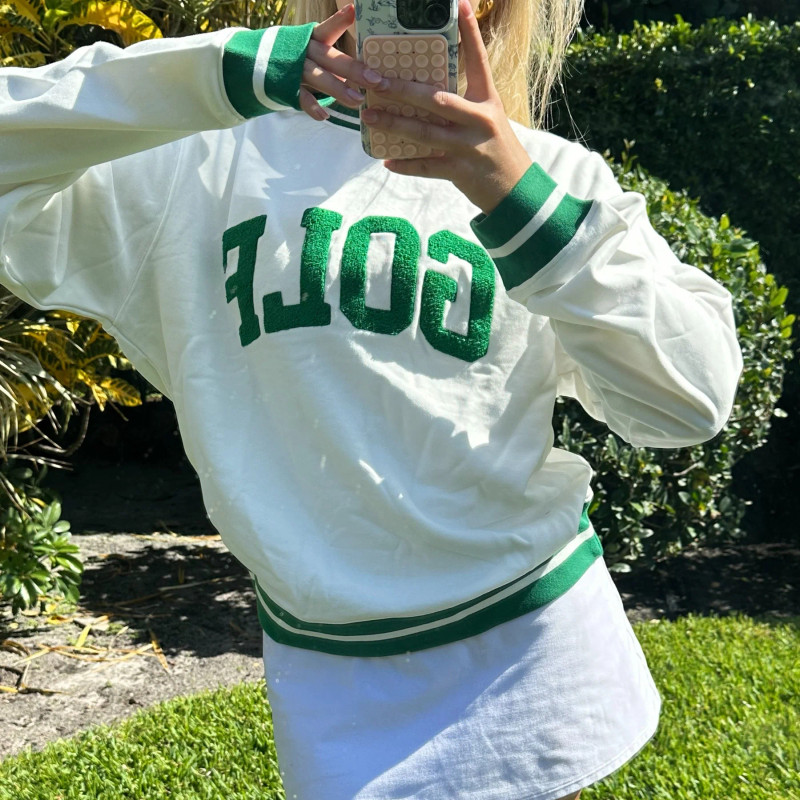 Ellsworth+Ivey Elle Ivory Collegiate GOLF Sweatshirts Ellsworth+Ivey Elle Ivory Collegiate GOLF Sweatshirts