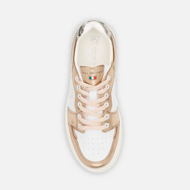 Duca Del Cosma Giordana White/Rose Gold Golf Shoe
