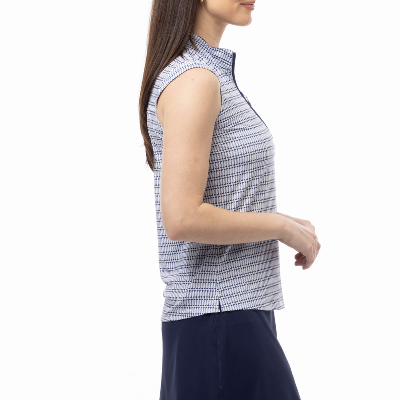 SanSoleil Mastermind Navy SolCool Sleeveless Mock