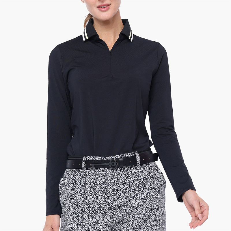 BelynKey Penny Lane Onyx Long Sleeve Polo BelynKey Penny Lane Onyx Long Sleeve Polo