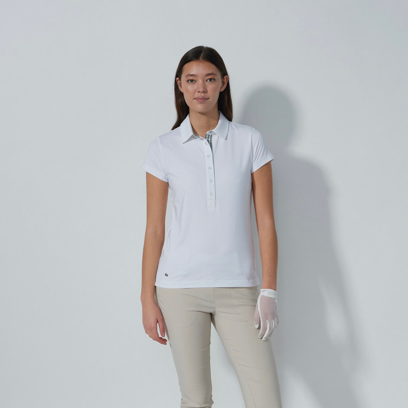 Daily Sports Diane Khaki Check Short Sleeve Polo Daily Sports Diane Khaki Check Short Sleeve Polo