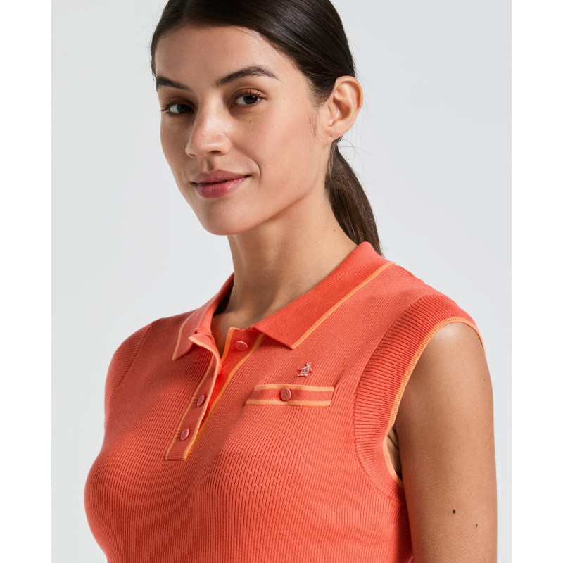 Original Penguin Coral Quartz Sleeveless Sweater Polo Original Penguin Coral Quartz Sleeveless Sweater Polo