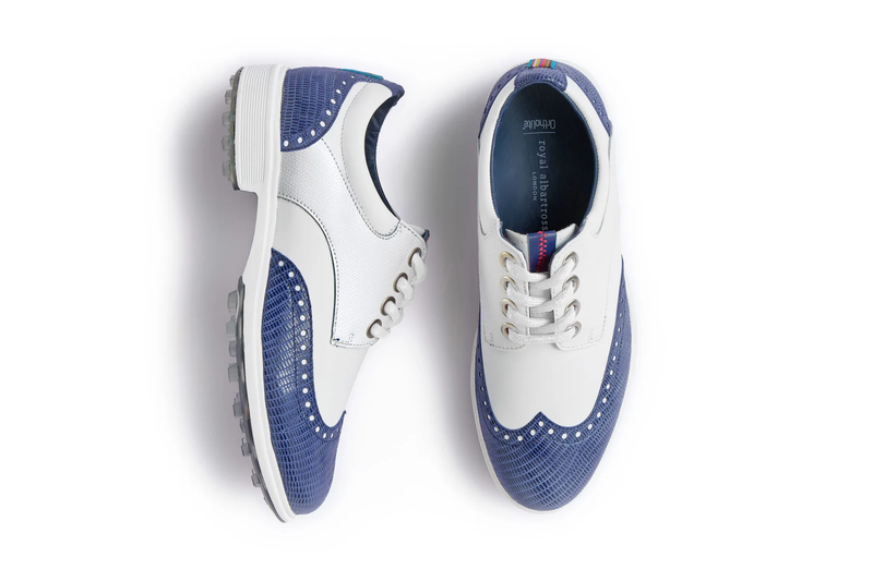 Royal Albartross Tailor Navy Wingtip Golf Shoe Royal Albartross Tailor Navy Wingtip Golf Shoe