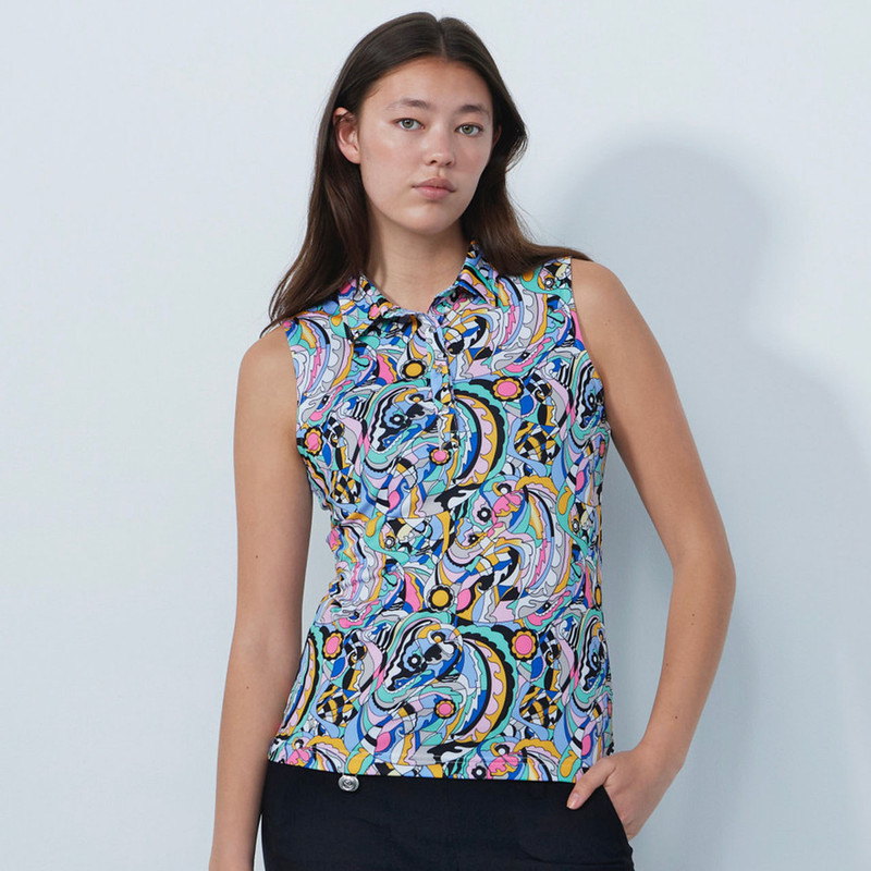 Daily Sports Art Print Sleeveless Polo