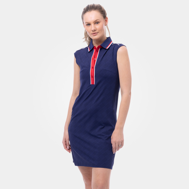 SanSoleil Betsy Sleeveless SolairCool Tipped Dress [2026]