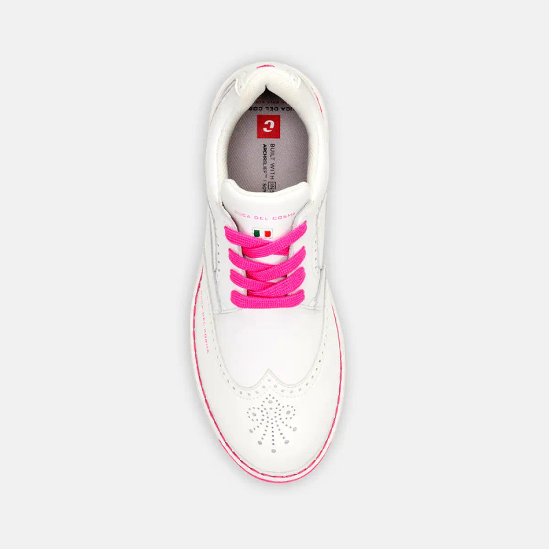 Duca Del Cosma Tuscania White/Pink Waterproof Shoe