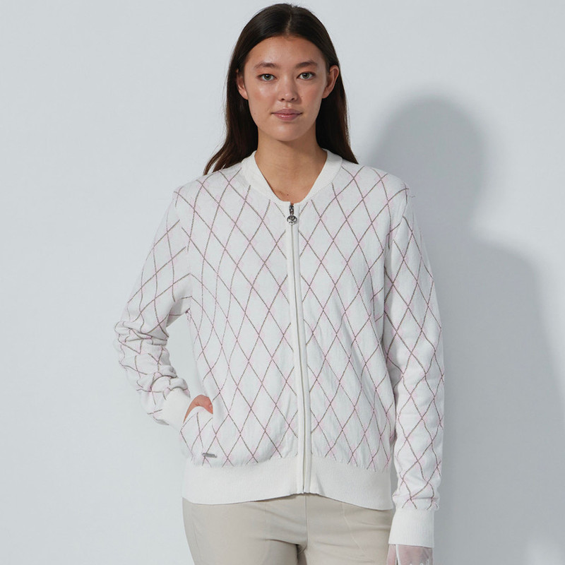Daily Sports Pink Argyle Cashmere Cardigan Daily Sports Pink Argyle Cashmere Cardigan