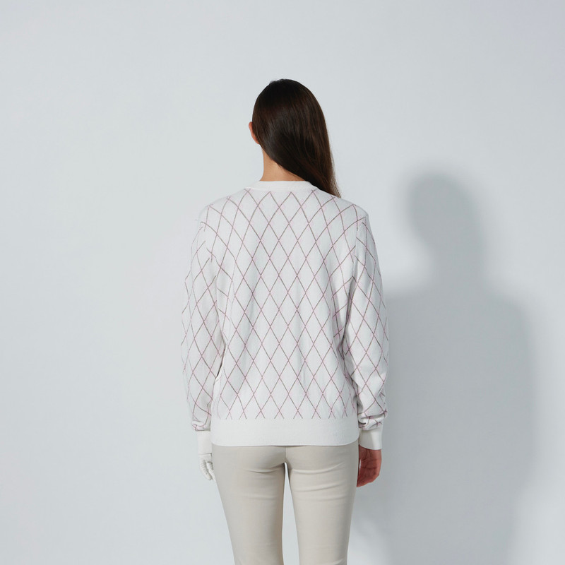 Daily Sports Pink Argyle Cashmere Cardigan Daily Sports Pink Argyle Cashmere Cardigan