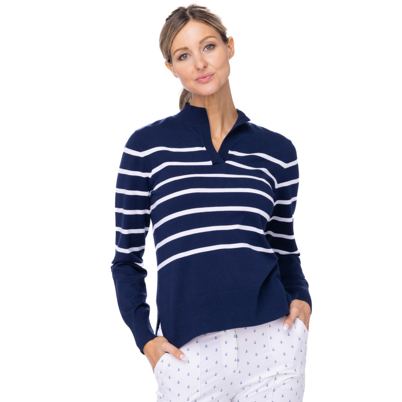 BelynKey Ink/White Stripe Ella Sweater BelynKey Ink/White Stripe Ella Sweater