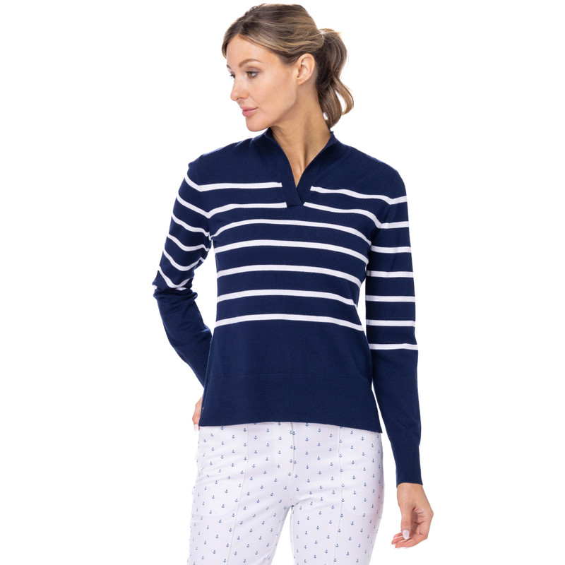 BelynKey Ink/White Stripe Ella Sweater BelynKey Ink/White Stripe Ella Sweater