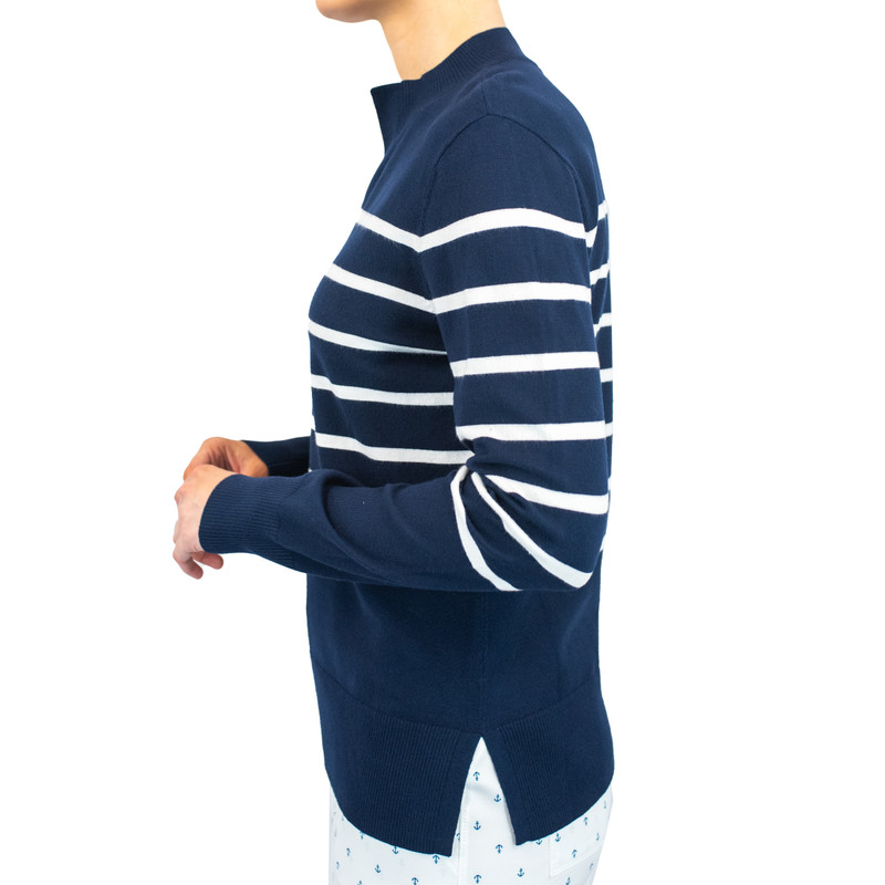 BelynKey Ink/White Stripe Ella Sweater BelynKey Ink/White Stripe Ella Sweater