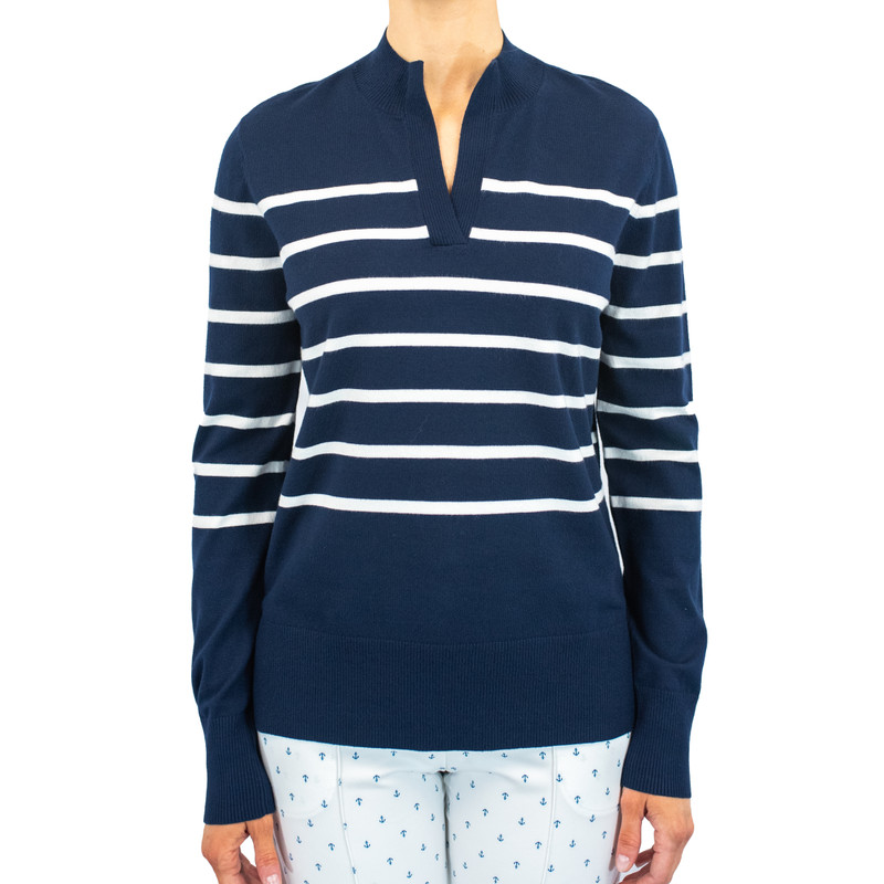 BelynKey Ink/White Stripe Ella Sweater BelynKey Ink/White Stripe Ella Sweater