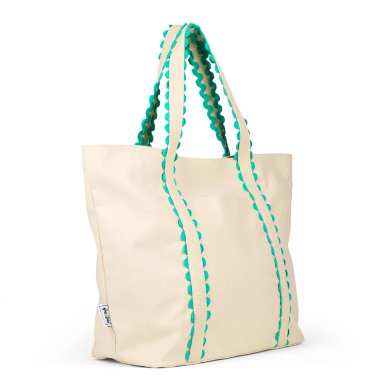 Ame & Lulu Nantucket Canvas Scallop Beach Tote
