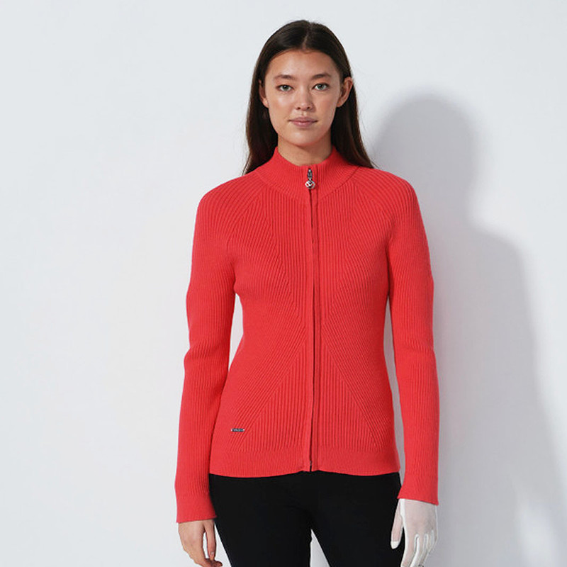 Daily Sports Rib Intense Coral Cardigan