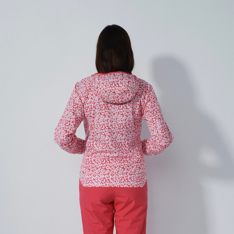 Daily Sports Flaine Leo Coral/Pink Seam Sealed Rain Jacket Daily Sports Flaine Leo Coral/Pink Seam Sealed Rain Jacket