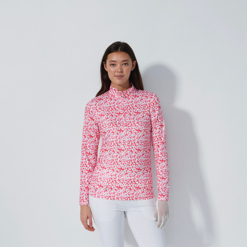 Daily Sports Sheermotion Leo Coral Long Sleeve Mock Daily Sports Sheermotion Leo Coral Long Sleeve Mock