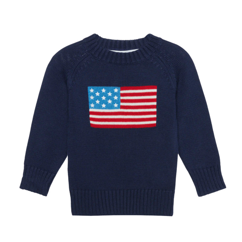 Ellsworth+Ivey Junior American Flag Classic Crewneck