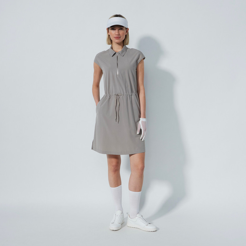 Daily Sports Acerra Taupe Cap Sleeve Dress