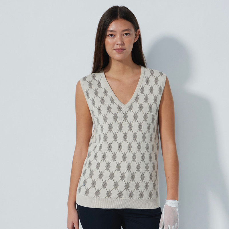 Daily Sports Chroma Beige Argyle Sweater Vest