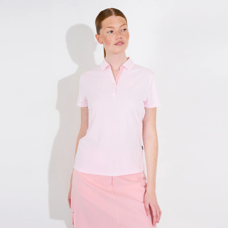 Abacus Bovey Pinstripe Short Sleeve Polo