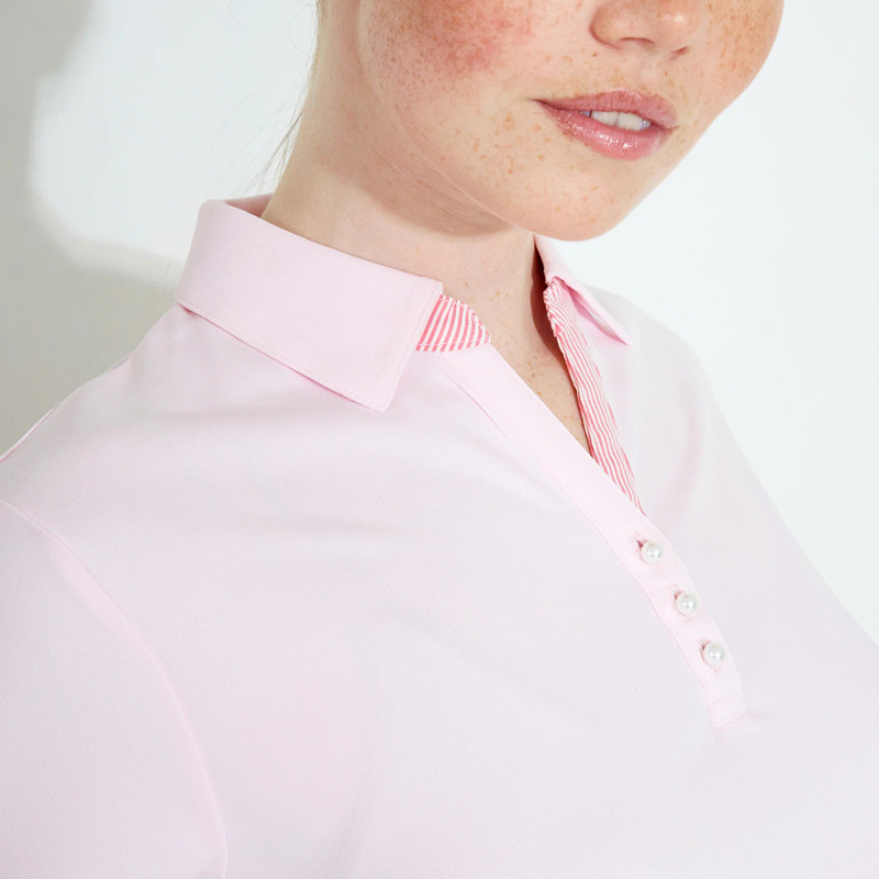 Abacus Bovey Pinstripe Short Sleeve Polo