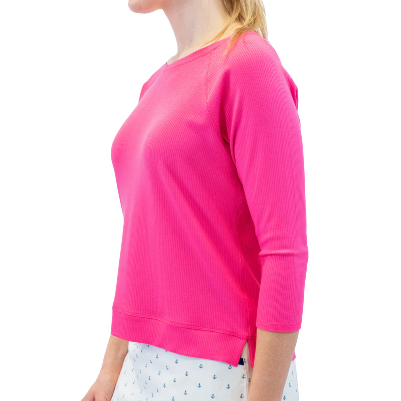 BelynKey Favorite 3/4 Sleeve Pullover – Rose Pink