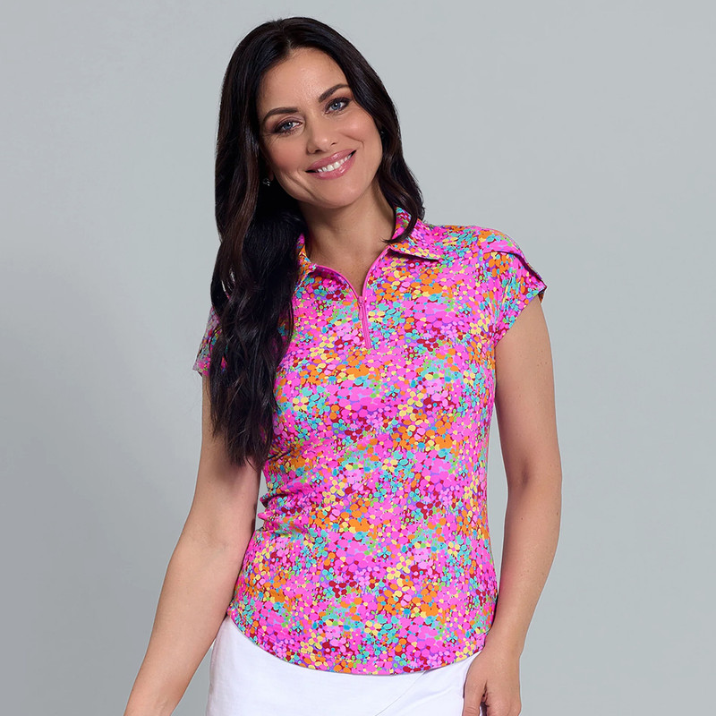 IBKUL Allana Tulip Short Sleeve Polo