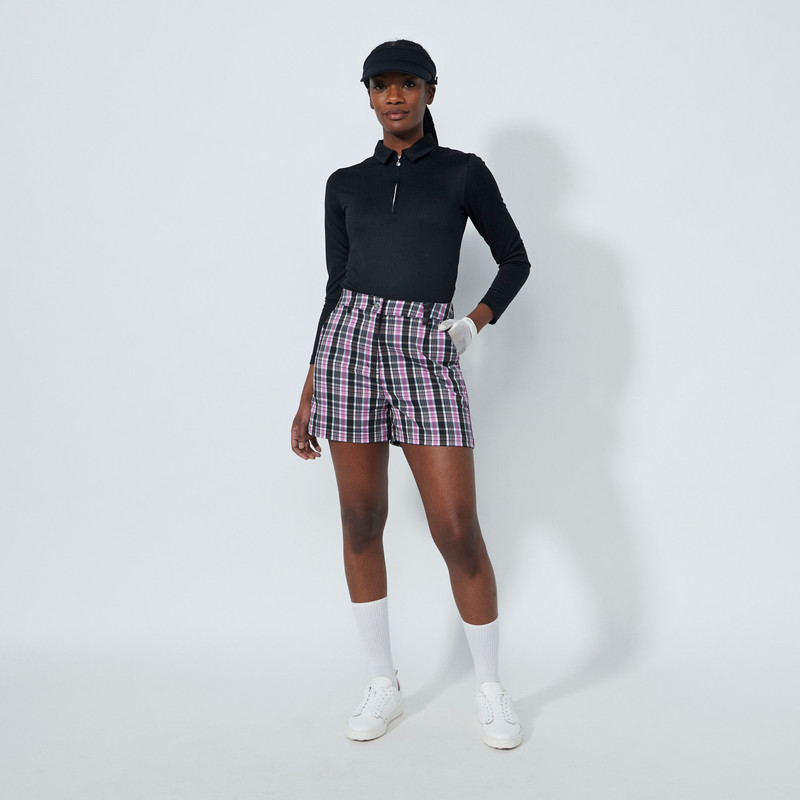 Daily Sports Black Plaid High Rise Short Daily Sports Black Plaid High Rise Short