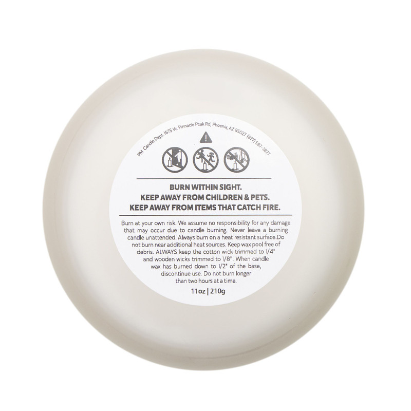 Frosted Glass Wooden Wick Candles