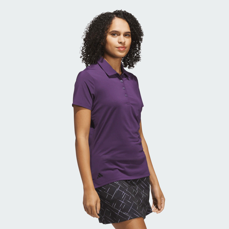 Adidas Aurora Plum Short Sleeve Golf Polo