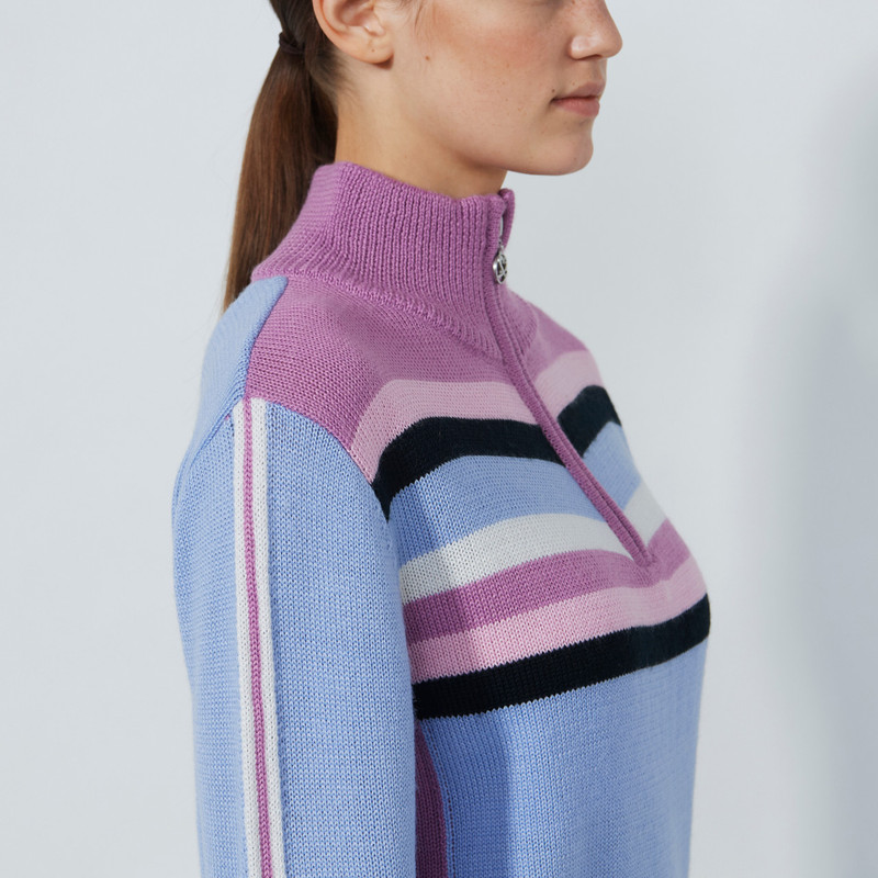 Daily Sports Veronica Stripe Quarter Zip Sweater Daily Sports Veronica Stripe Quarter Zip Sweater