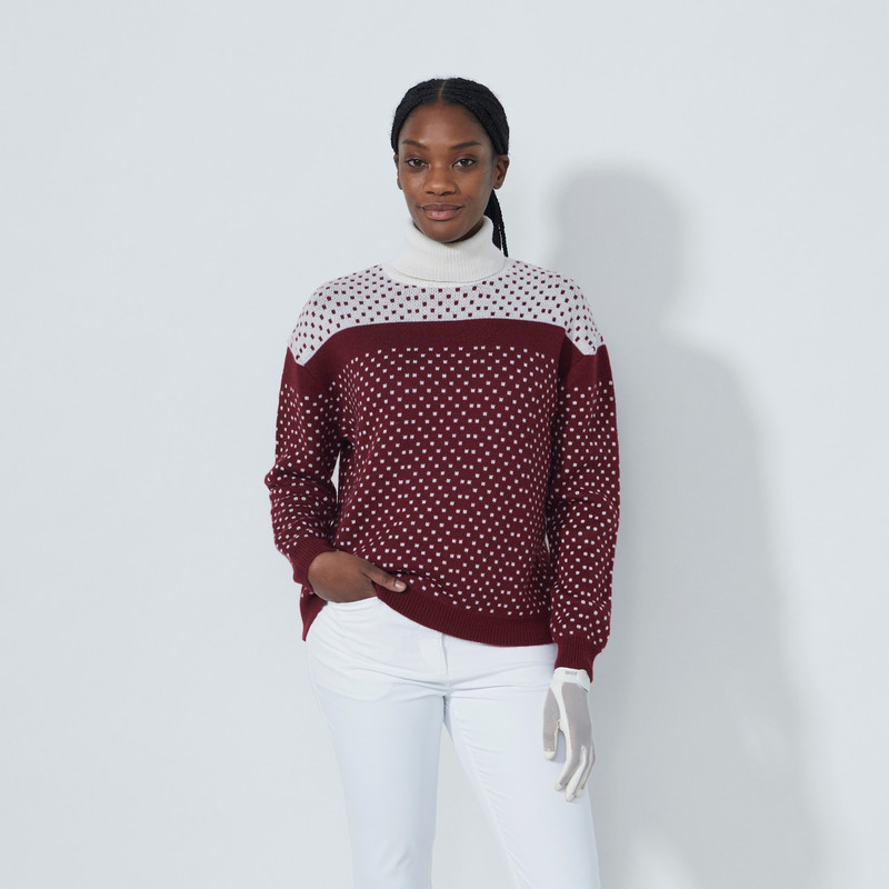 Daily Sports Golf Dot Roll-Neck Pullover