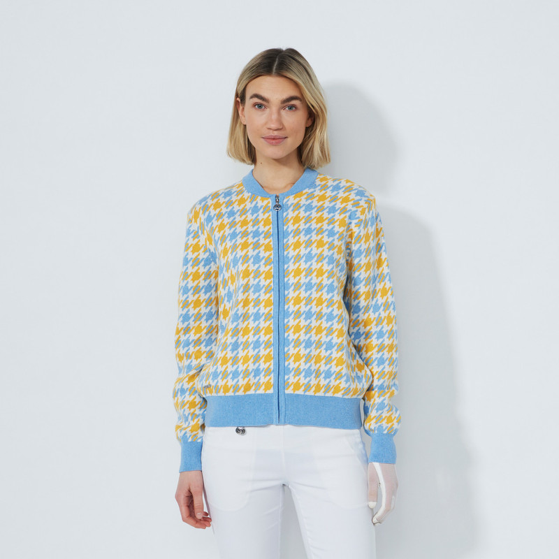Daily Sports Houndstooth Knit Cardigan [F25]