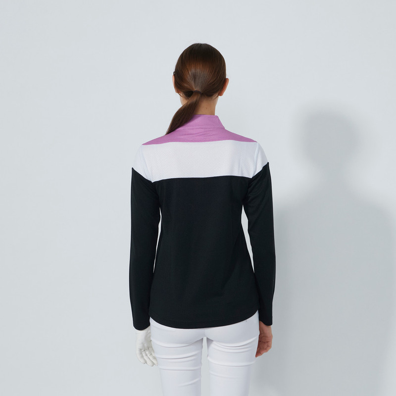 Daily Sports Black Block Long Sleeve Mock