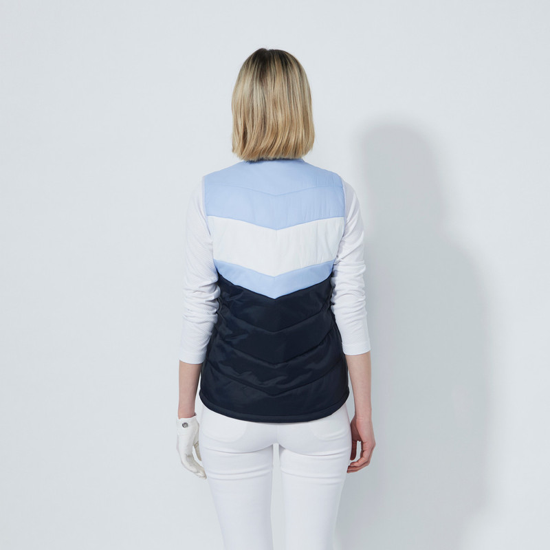Daily Sports Block-Striped Navy/Heron Blue Padded Vest Daily Sports Block-Striped Navy/Heron Blue Padded Vest